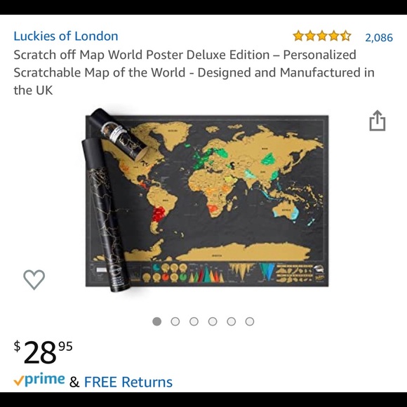 Scratch-off World Map - Picture 5 of 6